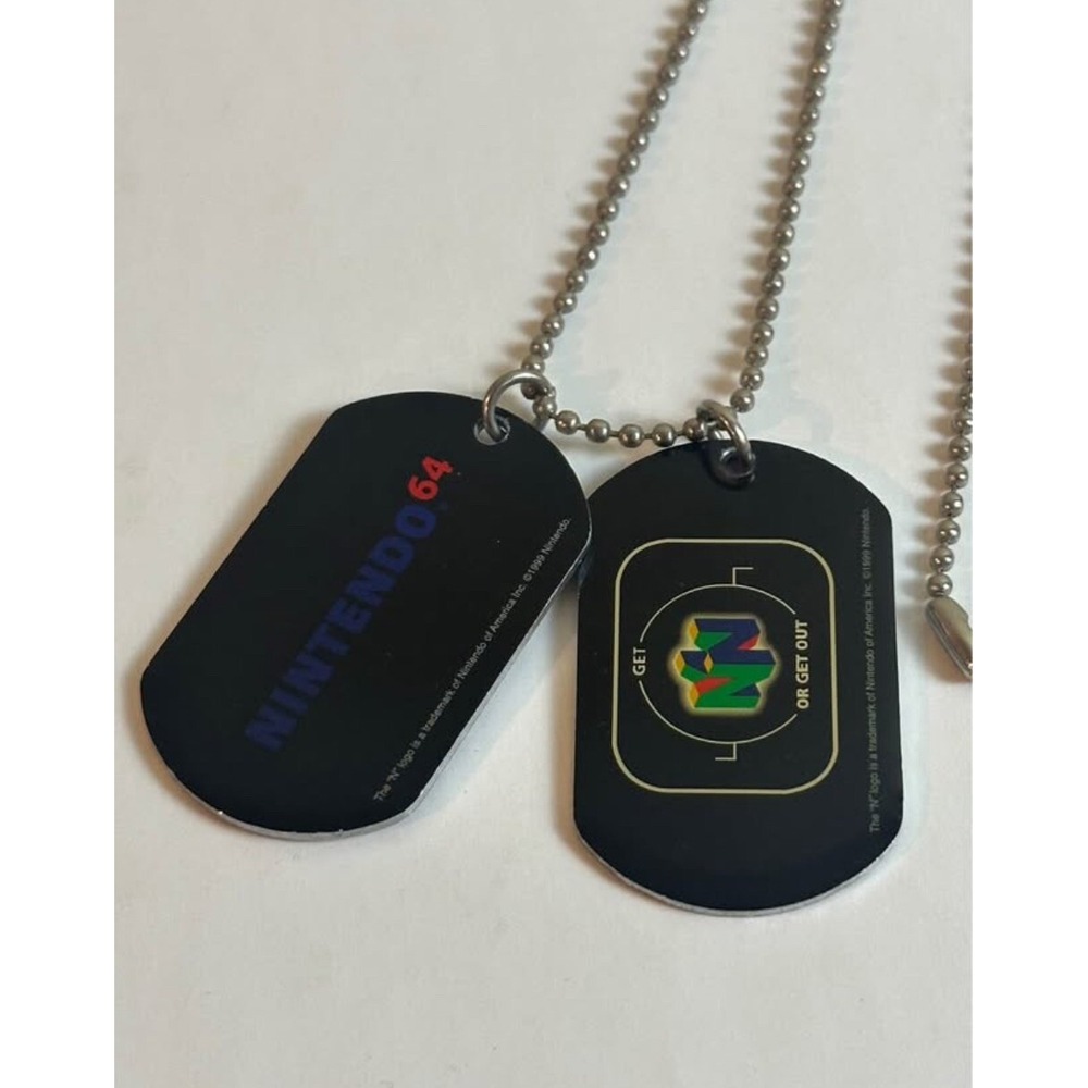 Vintage Nintendo 64 Dog Tags